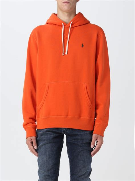 Polo Ralph Lauren Outlet Sweatshirt For Men Orange Polo Ralph