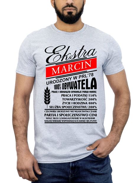 Koszulka męska bawełniana t shirt URODZINY ŻYTNIA Koszulki z