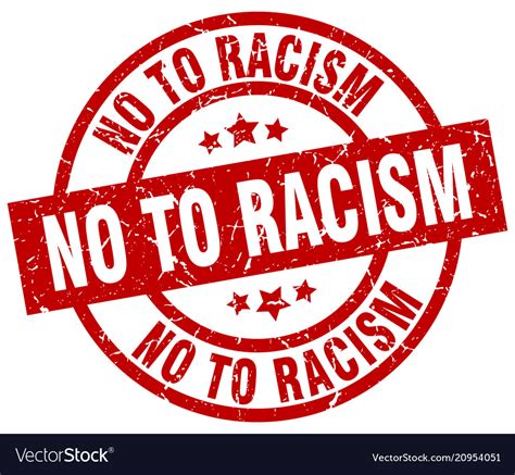 No To Racism Round Red Grunge Stamp Royalty Free Vector