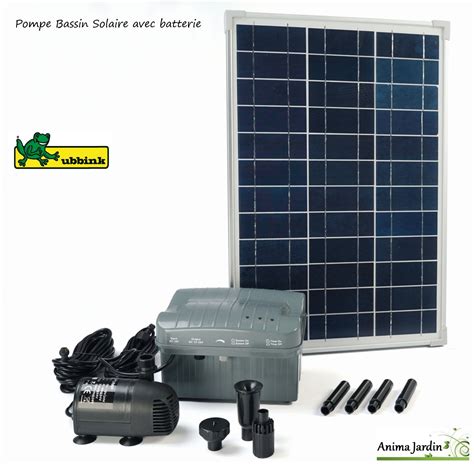 Pompe à eau panneau solaire pour bassin SOLARMAX 1000 Ubbink