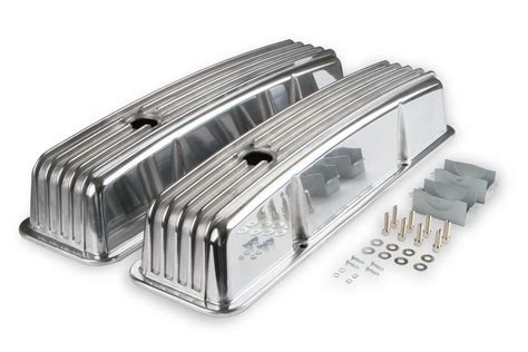 Auto Parts And Accessories Motors Sbc Chevy Polished Aluminum Valve Covers Tall Finned And Gaskets