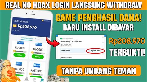 Belum Viral Aplikasi Game Penghasil Uang Tercepat 2023 Cara