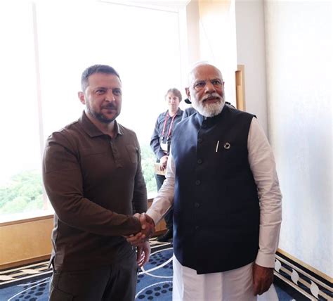 Zelenski se reúne en persona con el primer ministro de India por