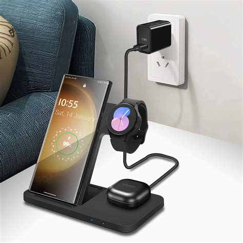 3in1 Wireless Charger Ladestation Für Samsung Galaxy S23 Z Flip5 Watch 6 Classic Ebay