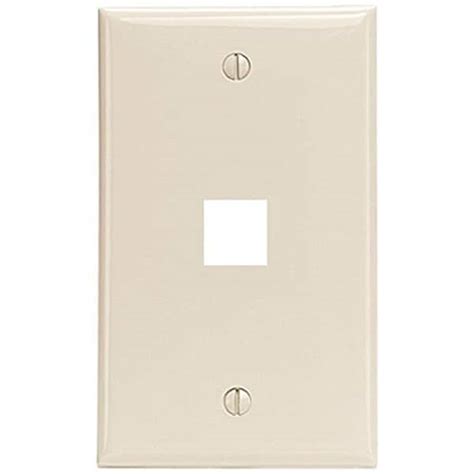 Leviton 1 Gang 1 Port Quickport Wall Plate Light Almond 41080 1tp The Home Depot