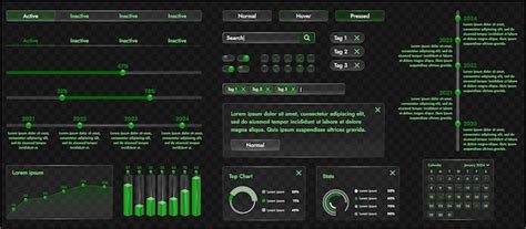 premium vector  set  hightech interface components