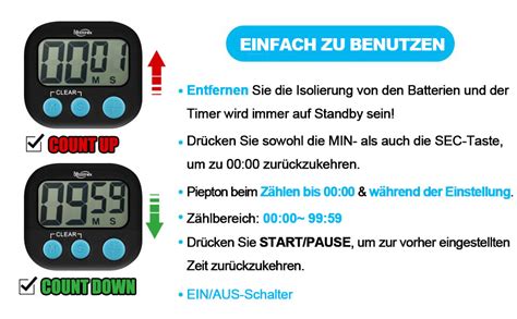 Kissarex Digitaler K Chen Countdown Timer Lehrer Klassenzimmer Z Hler