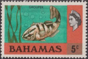 Stamp Nassau Grouper Epinephelus Striatus Bahamas Definitives Mi