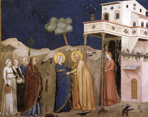 Giotto Di Bondone Italian Artist 1267 1337the Visitation 1310s