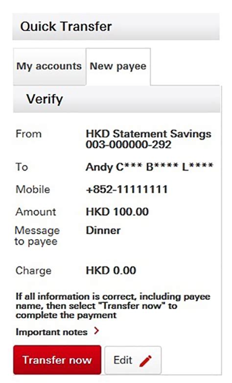 Local Money Transfers And Payments HSBC HK