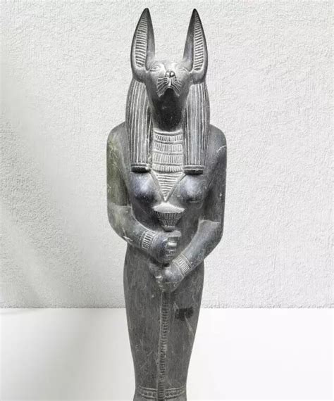 Rare Ancient Egyptian Antiques Statue Large Of God Anubis Of Basalt