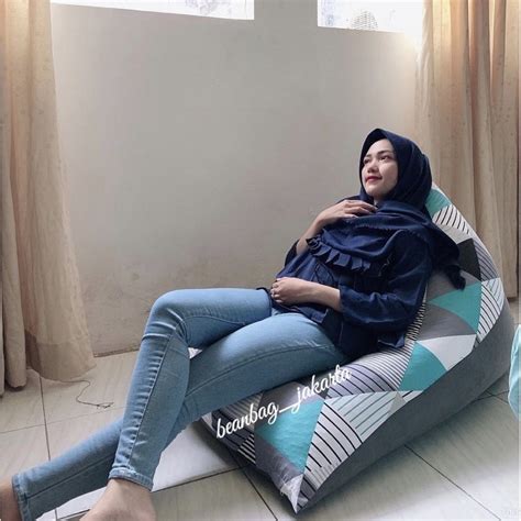 Jual Bean Bag Triangle Size Large Termasuk Isi Siap Pakai Shopee