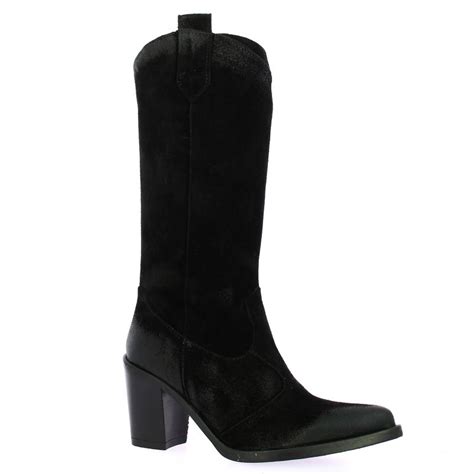 Emanuel Crasto Chaussures Bottes Cuir Velours Noir T