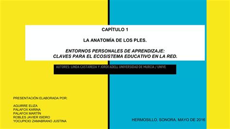 Capítulo 1 la anatomía de los ples entornos personales de aprendizaje