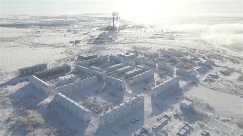 Russian Ghost Town Buried In Snow Abandoned City Winter Hd Wallpaper