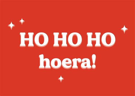 Grappige Typografische Kerst Verjaardagskaart Kaartje Go