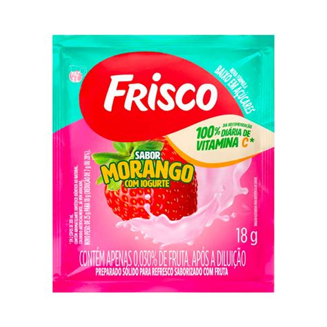 Suco Em Pó Frisco Morango Iogurte 18g Supermercados Pague Menos