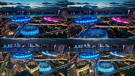 奥体航拍夜景4k视频素材下载编号24725882光厂vj师网