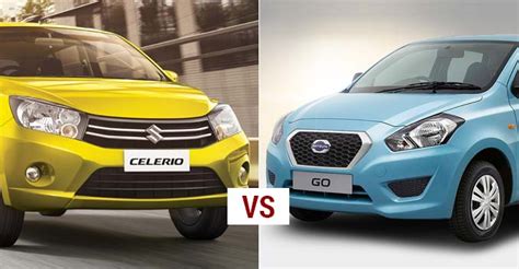 Comparison Maruti Suzuki Celerio Vs Datsun Go