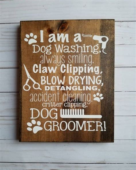 T Set Of 4 Dog Groomer T Business Signs Dog Grooming Etsy Dog