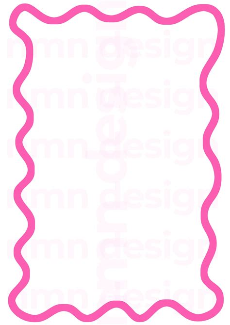 Thick Pink Wavy Border Etsy Australia