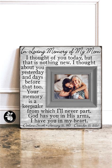 Loss Of Mother Gift Memorial Picture Frame I Thought Of You Etsy