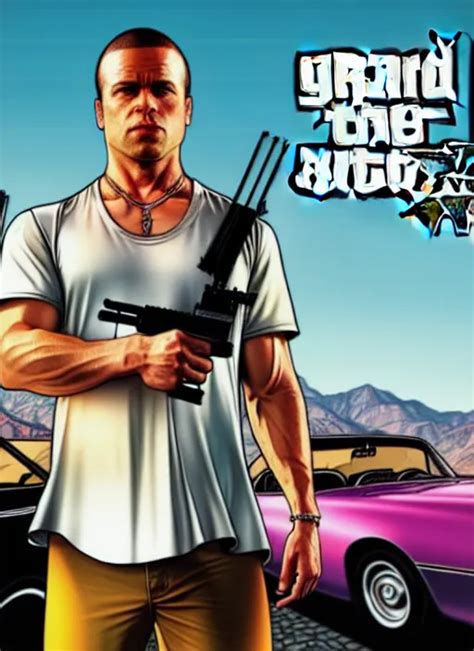 Jesse Pinkman In Gta V Cover Art By Stephen Bliss Stable Diffusion