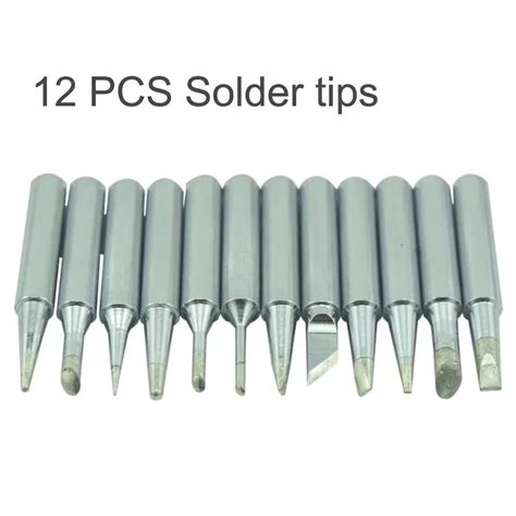 12PCS Soldering Iron Tips Lead Free 900M T For Hakko 936 937 8586