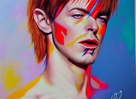 Declan Mckenna Singing As David Bowie Concept Art Oil Stable