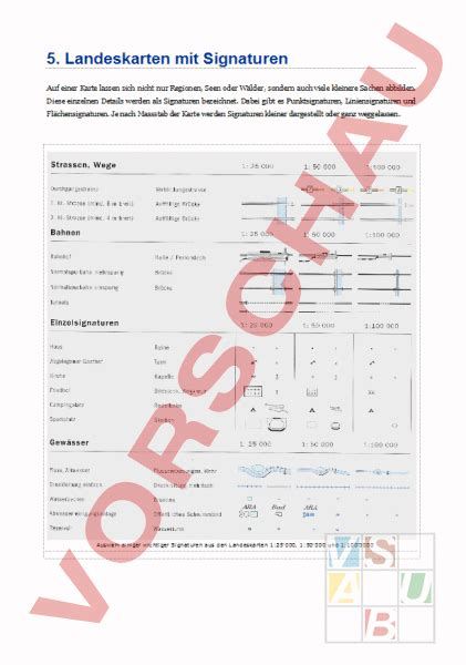 Arbeitsblatt Kartographie Signaturen Geographie Kartographie