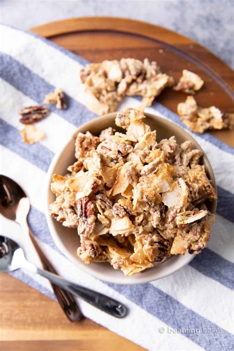 4 Ingredient Best Keto Granola Recipe Low Carb Beaming Baker