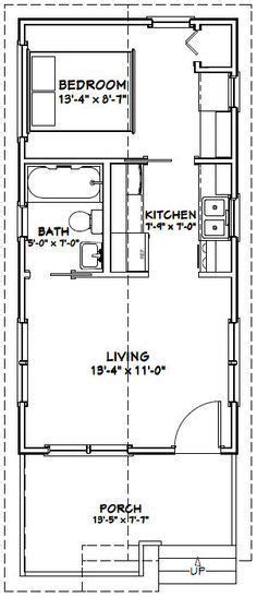 14x32 Tiny House 14x32h6b 567 Sq Ft Excellent Floor Plans Garage Floor Plans Tiny