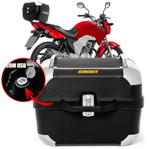 Bau Moto Bauleto Circuit Smart 28 Litros Carregador Usb Bauleto