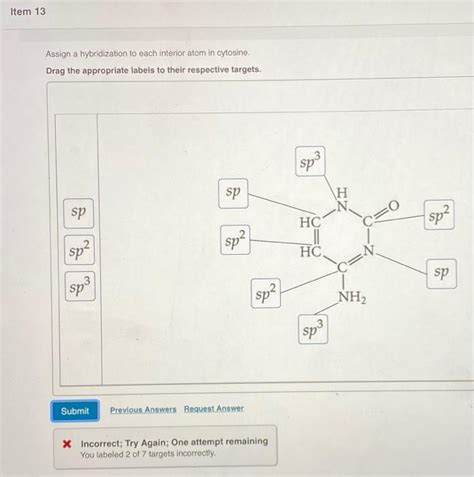 Solved Item 13 Assign A Hybridization To Each Interior Atom Chegg