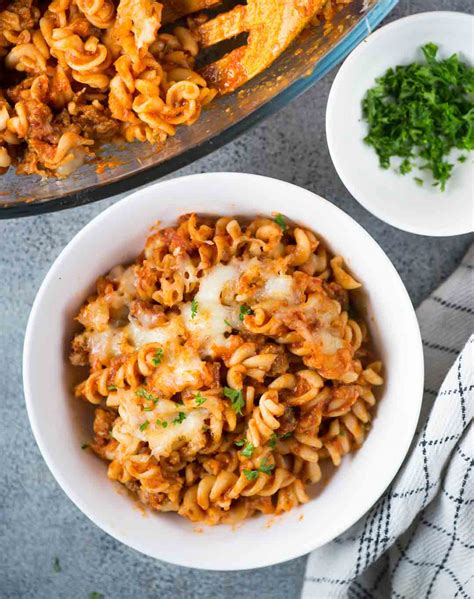 Chessy Pasta Bake With Sausage The Flavours Of Kitchen