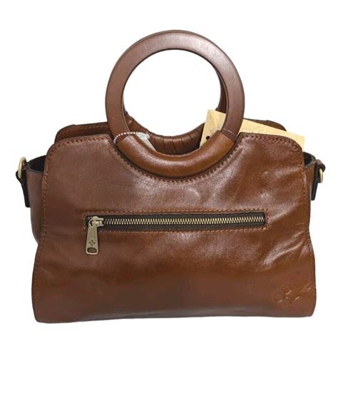 Patricia Nash Lyon Tooled Leather Satchel Crossbody Bag Tan NWT 249 EBay