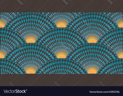 Seamless Vintage Colorful Japanese Pattern Vector Image