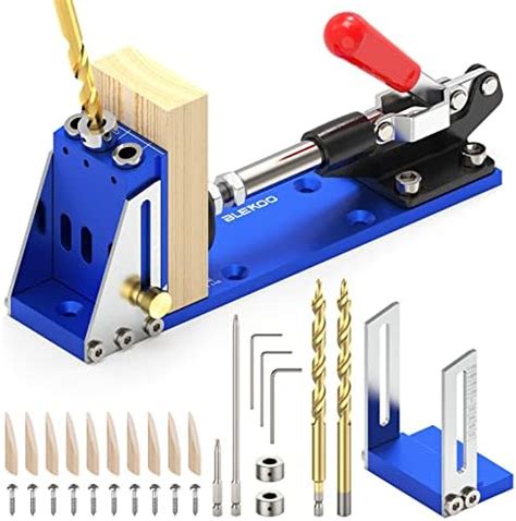 Pocket Hole Jig Kit With Drill Hole For Carpentry Positioner Dowel