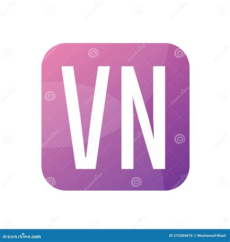 Vn Letter Logo Design With Simple Style Stock Vector Illustration Of