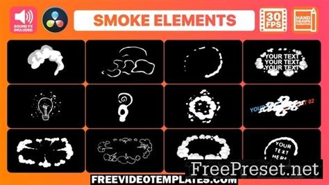 Flash FX Smoke Elements And Titles DaVinci Resolve Video Template