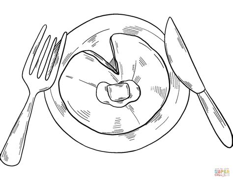 Food Plate Coloring Page