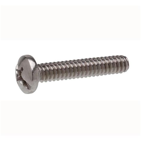 Everbilt 10 24 X 1 12 In Phillips Slotted Pan Head Machine Screws 10 Pack 38022 The Home