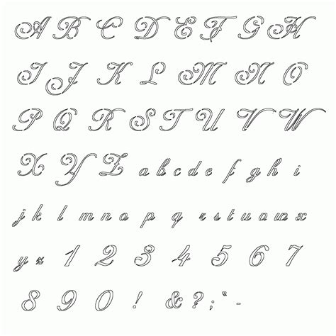 Cursive Alphabet Outline – AlphabetWorksheetsFree.com