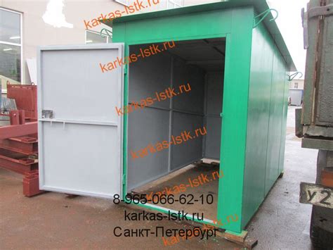 Мини гараж на дачу цвета травы - Сталь-Каркас - стальные изделия ...