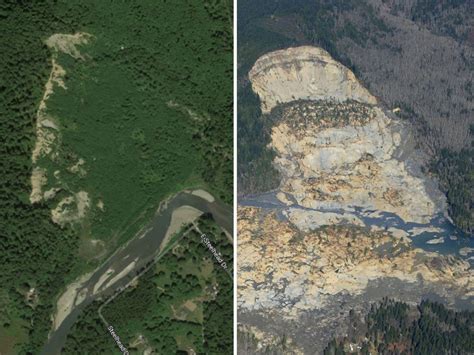 Oso Landslide Before And After