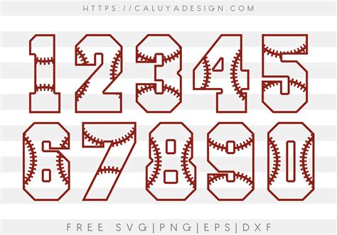 Printable Baseball Numbers