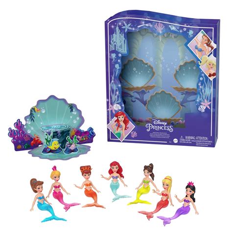 Buy Disney Princess Toys Ariel Story Pack With 7 Mermaid Dolls Small