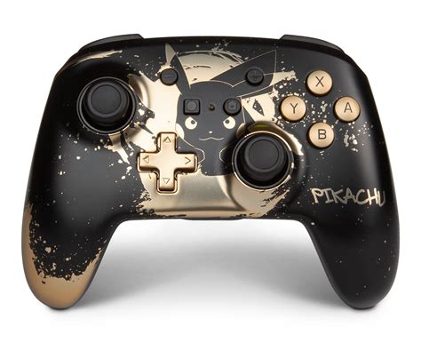 Pokemon Pikachu Black Gold Enhanced Wireless Controller For Nintendo ...