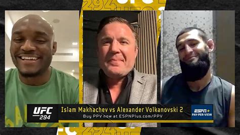 Kamaru Usman Khamzat Chimaev Collide In An Exclusive Interview With