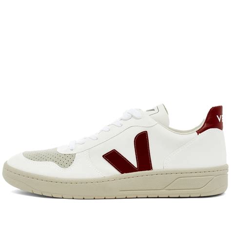 Veja Womens V 10 Cwl Basketball Sneaker White And Red End Au